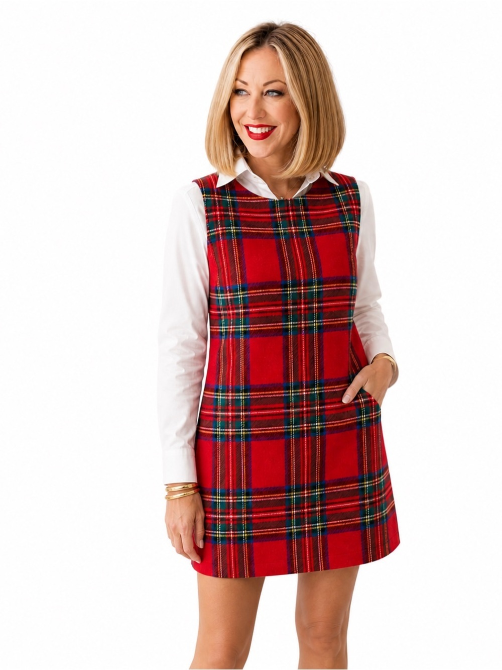 Red Plaid Shift Dress | Preppy Holiday Boutique Mini Tartan